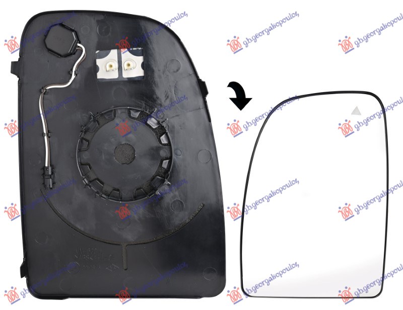 ΚΡΥΣΤΑΛΛΟ ΚΑΘΡΕΦΤΗ ΘΕΡΜΑΙΝΟΜΕΝΟ ΜΕ BLIS (ΑΝΩ ΚΟΜΜΑΤΙ) (CONVEX GLASS) ΑΡ