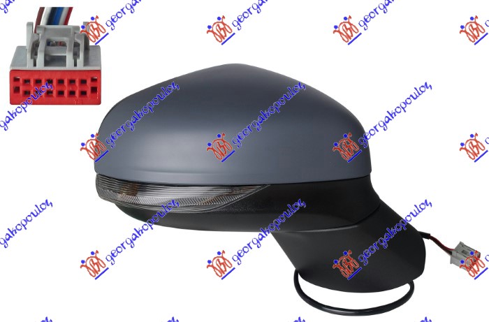 ΚΑΘΡΕΦΤΗΣ ΗΛΕΚΤΡΙΚΟΣ ΘΕΡΜΑΙΝΟΜΕΝΟΣ ΒΑΦΟΜΕΝΟΣ (ΜΕ ΦΛΑΣ) 6 PIN (Α ΠΟΙΟΤΗΤΑ) (CONVEX GLASS) ΔΕΞ