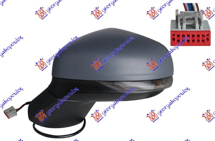 ΚΑΘΡΕΦΤΗΣ ΗΛΕΚΤΡΙΚΟΣ ΘΕΡΜΑΙΝΟΜΕΝΟΣ ΒΑΦΟΜΕΝΟΣ (ΜΕ ΦΛΑΣ) 6 PIN (Α ΠΟΙΟΤΗΤΑ) (CONVEX GLASS) ΑΡ