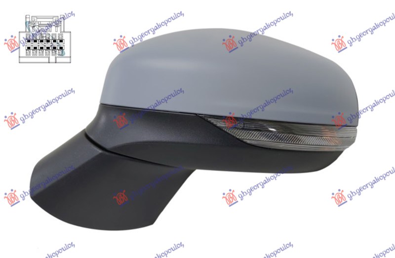 ΚΑΘΡΕΦΤΗΣ ΗΛΕΚΤΡΙΚΟΣ ΘΕΡΜΑΙΝΟΜΕΝΟΣ ΒΑΦΟΜΕΝΟΣ (ΜΕ ΦΛΑΣ) 6 PIN (CONVEX GLASS) ΑΡ