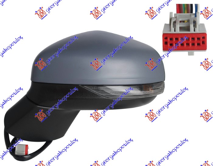 ΚΑΘΡΕΦΤΗΣ ΗΛΕΚΤΡΙΚΟΣ ΘΕΡΜΑΙΝΟΜΕΝΟΣ ΗΛΕΚΤΡΙΚΑ ΑΝΑΚΛΙΝΟΜΕΝΟΣ ΒΑΦΟΜΕΝΟΣ (ΜΕ ΦΛΑΣ & ΦΩΣ ΑΣΦΑΛΕΙΑΣ) 10 PIN (CONVEX GLASS) ΑΡ