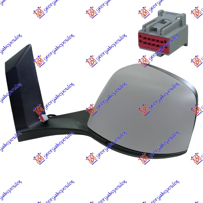 ΚΑΘΡΕΦΤΗΣ ΗΛΕΚΤΡΙΚΟΣ ΘΕΡΜΑΙΝΟΜΕΝΟΣ ΗΛΕΚΤΡΙΚΑ ΑΝΑΚΛΙΝΟΜΕΝΟΣ ΒΑΦΟΜΕΝΟΣ (7 PIN) (CONVEX GLASS) ΑΡ