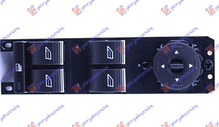 ΔΙΑΚΟΠΤΗΣ ΠΑΡΑΘΥΡΟΥ/ΚΑΘΡΕΦΤΩΝ ΕΜΠΡΟΣ (Μαυρο/Ασημι) (Τετραπλός) (3pin) ΑΡ