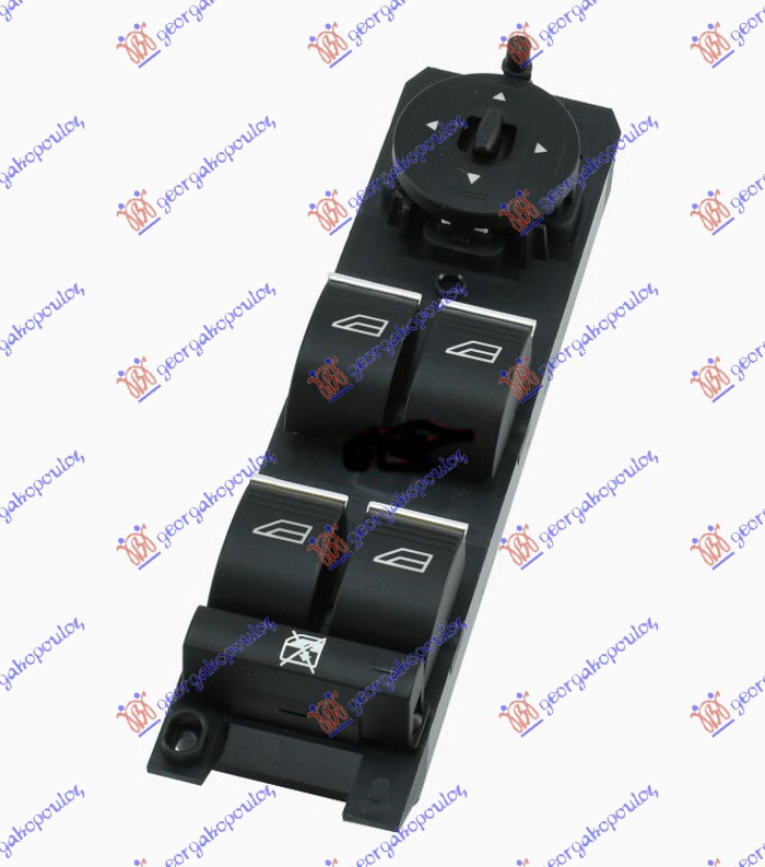 ΔΙΑΚΟΠΤΗΣ ΠΑΡΑΘΥΡΟΥ/ΚΑΘΡΕΦΤΩΝ ΕΜΠΡΟΣ ΗΛΕΚ.ΜΕ ΑΝΑΚΛΙΣΗ ΚΑΘΡΕΦΤΩΝ (Μαυρο/Ασημι) (Τετραπλός) (3pin) ΑΡ