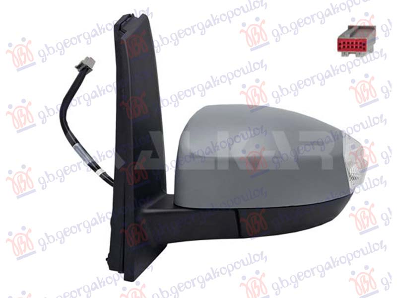 ΚΑΘΡΕΦΤΗΣ ΗΛΕΚΤΡΙΚΟΣ ΘΕΡΜΑΙΝΟΜΕΝΟΣ ΗΛΕΚΤΡΙΚΑ ΑΝΑΚΛΙΝΟΜΕΝΟΣ ΒΑΦΟΜΕΝΟΣ (ΦΛΑΣ/ΑΙΣΘΗΤΗΡΑ/ΦΩΣ ΑΣΦΑΛΕΙΑΣ) (10 pin)  (CONVEX GLASS) ΔΕΞ