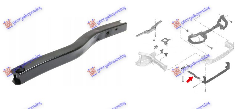 ΒΑΣΗ ΤΡΑΒΕΡΣΑΣ ΨΥΓΕΙΟΥ ΜΕΤΑΛΛΙΚΗ (ΕΜΠΡΟΣ ΚΟΜΜΑΤΙ) ΔΕΞ