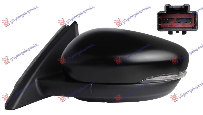 ΚΑΘΡΕΦΤΗΣ ΗΛΕΚΤΡΙΚΟΣ ΘΕΡΜΑΙΝΟΜΕΝΟΣ ΒΑΦΟΜΕΝΟΣ (ΜΕ ΦΛΑΣ) 6 PIN (Α ΠΟΙΟΤΗΤΑ) (CONVEX GLASS) ΑΡ