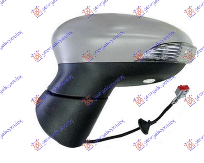 ΚΑΘΡΕΦΤΗΣ ΗΛΕΚΤΡΙΚΟΣ ΘΕΡΜΑΙΝΟΜΕΝΟΣ ΒΑΦΟΜΕΝΟΣ ΜΕ ΦΛΑΣ & ΦΩΣ ΑΣΦΑΛΕΙΑΣ (8 PIN) (ASPHERICAL GLASS) ΑΡ