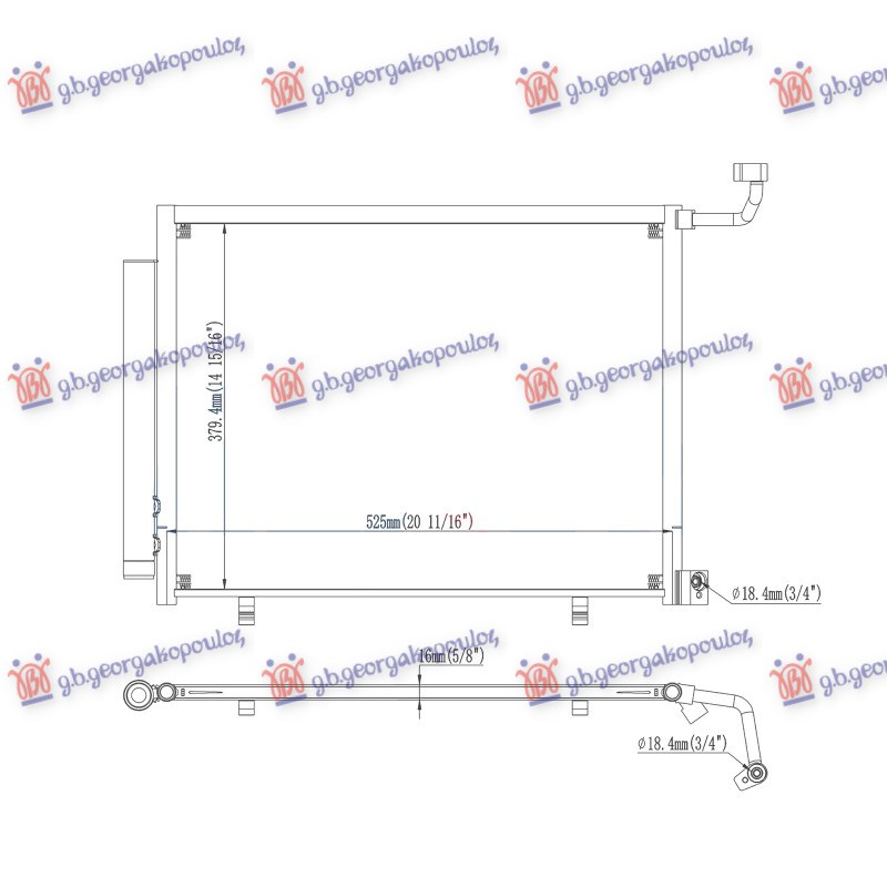 ΨΥΓΕΙΟ A/C 1.1 ΒΕΝΖΙΝΗ (545x390x16) (KOYO)