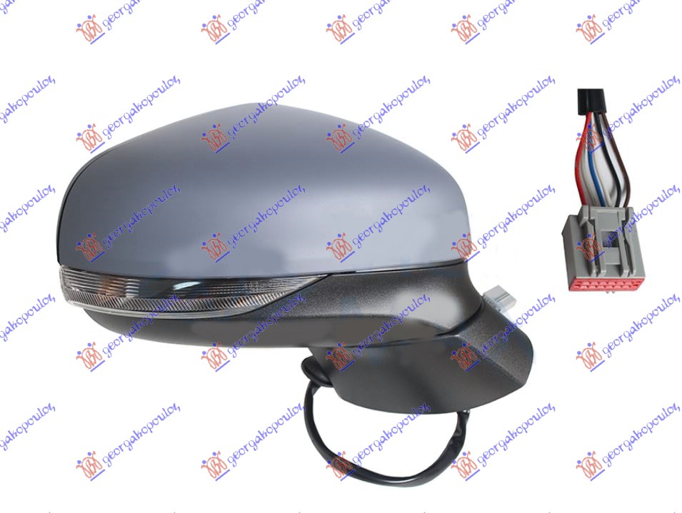 ΚΑΘΡΕΦΤΗΣ ΗΛΕΚΤΡΙΚΟΣ ΘΕΡΜΑΙΝΟΜΕΝΟΣ ΒΑΦΟΜΕΝΟΣ (ΜΕ ΦΛΑΣ) (Α ΠΟΙΟΤΗΤΑ) 6 PIN (CONVEX GLASS) ΔΕΞ