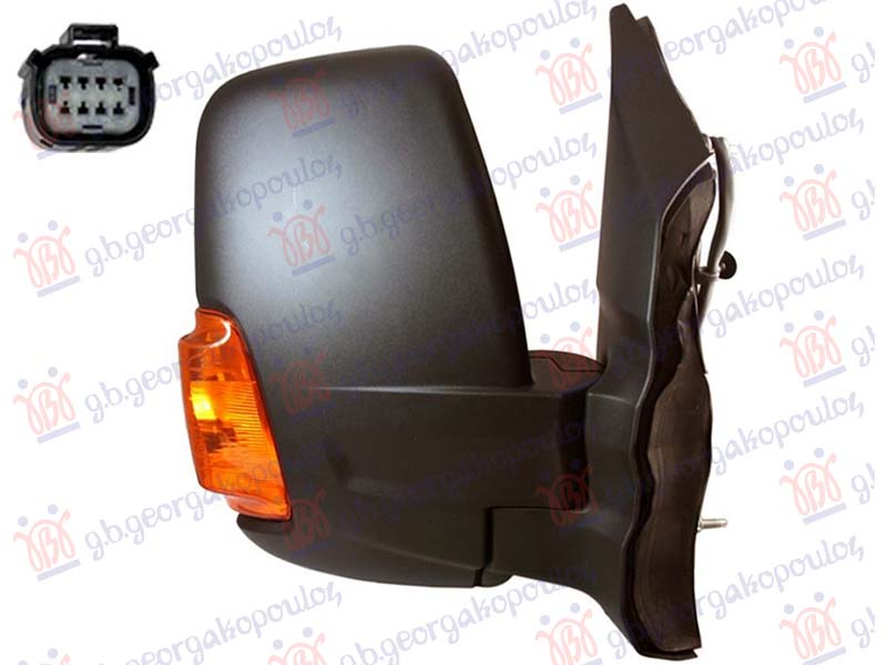 ΚΑΘΡΕΦΤΗΣ ΗΛΕΚΤΡΙΚΟΣ ΘΕΡΜΑΙΝΟΜΕΝΟΣ (ΚΟΝΤΟ ΜΠΡΑΤΣΟ) (ΜΕ ΚΙΤΡΙΝΟ ΦΛΑΣ) (CONVEX GLASS) ΔΕΞ