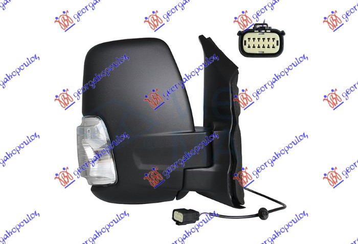 ΚΑΘΡΕΦΤΗΣ ΜΗΧΑΝΙΚΟΣ ΧΕΙΡΟΚΙΝΗΤΟΣ ΚΟΝΤΟΣ (ΜΕ ΦΛΑΣ) (ΜΕ ΦΩΣ ΟΓΚΟΥ 16W) (Α ΠΟΙΟΤΗΤΑ) (CONVEX GLASS) ΔΕΞ