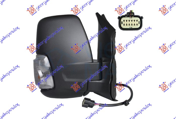 ΚΑΘΡΕΦΤΗΣ ΗΛΕΚΤΡΙΚΟΣ ΘΕΡΜΑΙΝΟΜΕΝΟΣ (ΚΟΝΤΟ ΜΠΡΑΤΣΟ) (ΜΕ ΦΛΑΣ) ΜΕ ΦΩΣ ΟΓΚΟΥ (16W) (Α ΠΟΙΟΤΗΤΑ) (CONVEX GLASS) ΔΕΞ