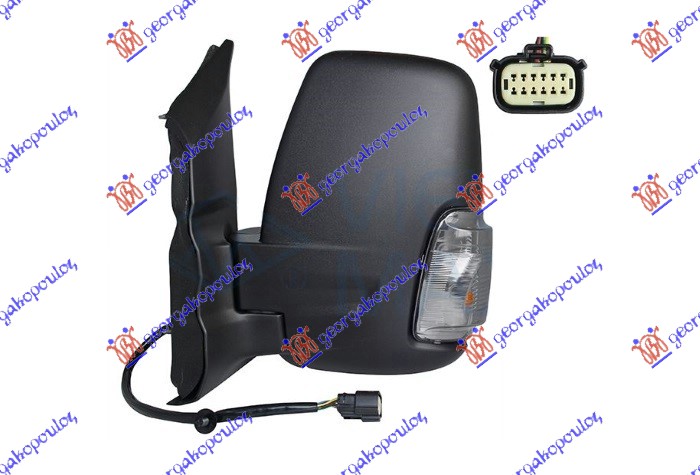 ΚΑΘΡΕΦΤΗΣ ΗΛΕΚΤΡΙΚΟΣ ΘΕΡΜΑΙΝΟΜΕΝΟΣ (ΚΟΝΤΟ ΜΠΡΑΤΣΟ) (ΜΕ ΦΛΑΣ) ΜΕ ΦΩΣ ΟΓΚΟΥ (16W) (Α ΠΟΙΟΤΗΤΑ) (CONVEX GLASS) ΑΡ