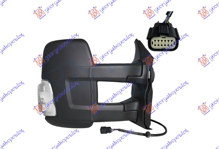 ΚΑΘΡΕΦΤΗΣ ΗΛΕΚΤΡΙΚΟΣ ΘΕΡΜΑΙΝΟΜΕΝΟΣ (ΜΑΚΡΥ ΜΠΡΑΤΣΟ) (ΜΕ ΦΛΑΣ) (6 PIN) (Α ΠΟΙΟΤΗΤΑ) (CONVEX GLASS) ΔΕΞ