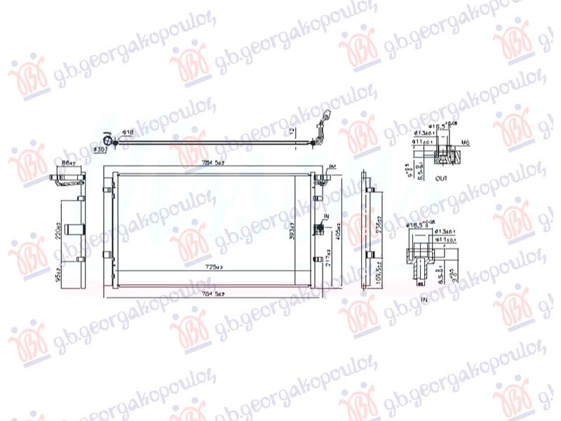 ΨΥΓΕΙΟ A/C 1.5 ΠΕΤΡΕΛΑΙΟ 2018- (725x393x12)
