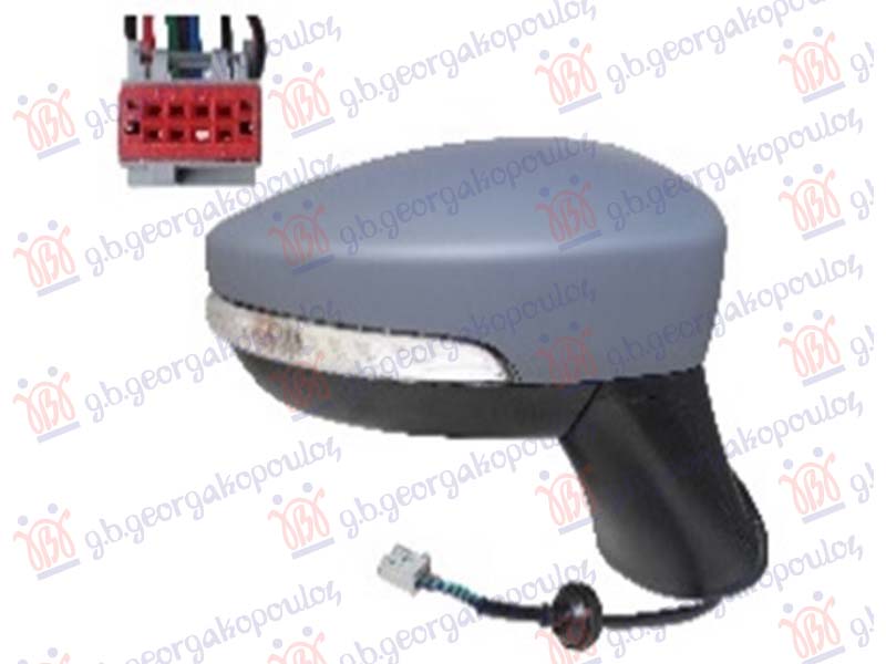 ΚΑΘΡΕΦΤΗΣ ΗΛΕΚΤΡΙΚΟΣ ΘΕΡΜΑΙΝΟΜΕΝΟΣ ΗΛΕΛΚΤΡΙΚΑ ΑΝΑΚΛΙΝΟΜΕΝΟΣ ΒΑΦΟΜΕΝΟΣ (ΜΕ ΦΛΑΣ & ΦΩΣ ΑΣΦΑΛΕΙΑΣ) 10 PIN (ASPHERICAL GLASS) ΔΕΞ