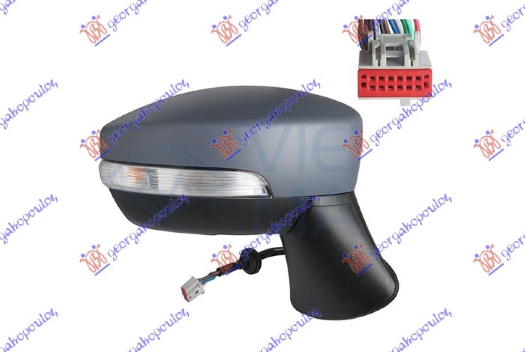 ΚΑΘΡΕΦΤΗΣ ΗΛΕΚΤ. ΘΕΡΜΑΙΝ. ΗΛ. ΑΝΑΚΛ. ΒΑΦΟΜ. (ΜΕ ΦΛΑΣ & ΦΩΣ ΑΣΦΑΛ.& BLIS) 12 PIN (Α ΠΟΙΟΤΗΤΑ) (CONVEX GLASS) ΔΕΞ