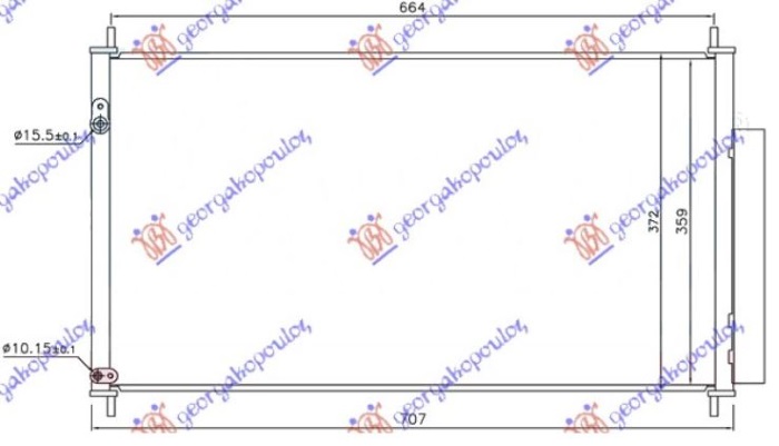 ΨΥΓΕΙΟ A/C ΒΕΝΖΙΝΗ/ΠΕΤΡΕΛAΙΟ (665x360x16) (KOYO)