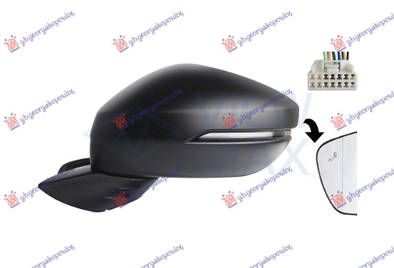 ΚΑΘΡΕΦΤΗΣ ΗΛΕΚΤΡΙΚΟΣ ΘΕΡΜΑΙΝΟΜΕΝΟΣ ΗΛΕΚΤΡΙΚΑ ΑΝΑΚΛΙΝΟΜΕΝΟΣ ΒΑΦΟΜΕΝΟΣ (ΜΕ ΦΛΑΣ & BLIS) (10 PIN) (A ΠΟΙΟΤΗΤΑ) (ASPHERICAL GLASS) ΑΡ