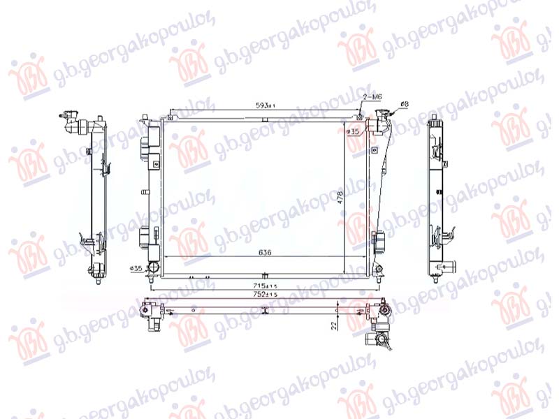 ΨΥΓΕΙΟ 2.0-2.4 ΜΗΧΑΝΙΚΟ ΒΕΝΖΙΝΗ (635x480x16) (KOYO)