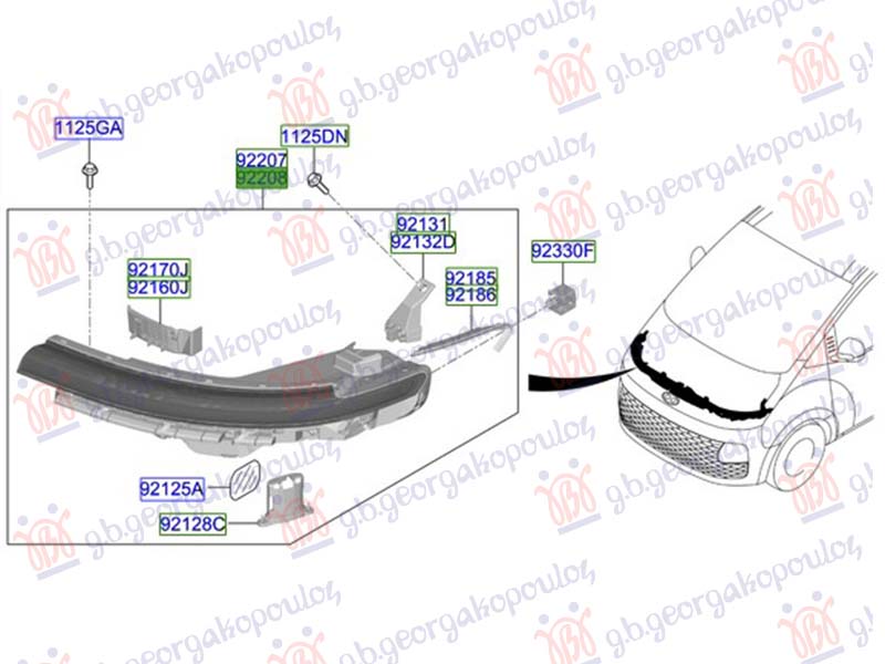 ΦΑΝΟΣ ΗΜΕΡΑΣ ΕΜΠΡΟΣ LED (Γ) ΔΕΞ