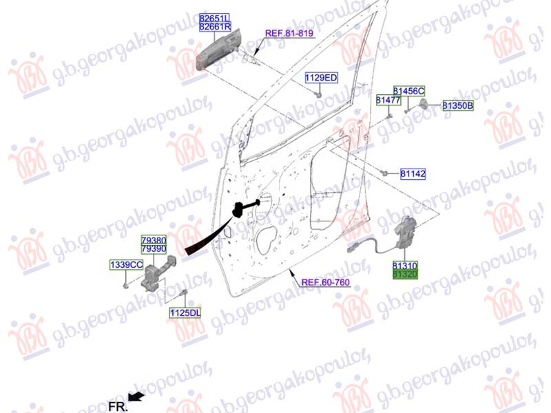 ΚΛΕΙΔΑΡΙΑ ΠΟΡΤΑΣ ΕΜΠΡΟΣ (Γ) ΔΕΞ