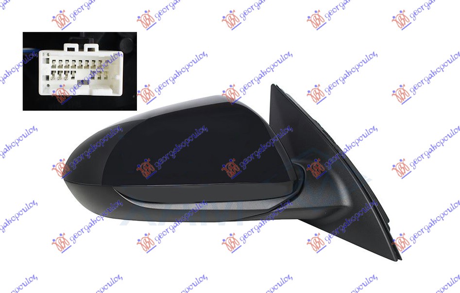 ΚΑΘΡΕΦΤΗΣ ΗΛΕΚΤΡΙΚΟΣ ΘΕΡΜΑΙΝΟΜΕΝΟΣ ΒΑΦΟΜΕΝΟΣ (5 PIN) (A ΠΟΙΟΤΗΤΑ) (CONVEX GLASS) ΔΕΞ