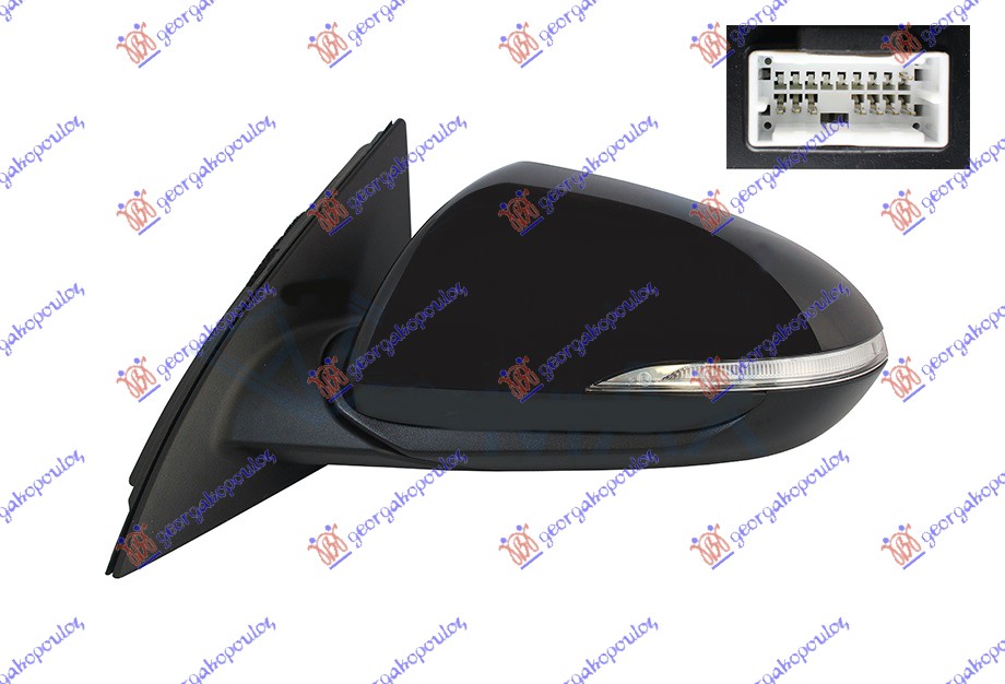 ΚΑΘΡΕΦΤΗΣ ΗΛΕΚΤΡΙΚΟΣ ΘΕΡΜΑΙΝΟΜΕΝΟΣ ΗΛΕΚΤΡΙΚΑ ΑΝΑΚΛΙΝΟΜΕΝΟΣ ΒΑΦΟΜΕΝΟΣ (ΜΕ ΦΛΑΣ) (8 PIN) (Α ΠΟΙΟΤΗΤΑ) (ASPHERICAL GLASS) ΑΡ