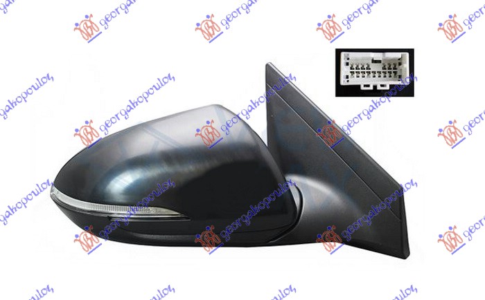 ΚΑΘΡΕΦΤΗΣ ΗΛΕΚΤΡΙΚΟΣ ΘΕΡΜΑΙΝΟΜΕΝΟΣ ΗΛΕΚΤΡΙΚΑ ΑΝΑΚΛΙΝΟΜΕΝΟΣ ΒΑΦΟΜΕΝΟΣ (10 PIN) (ΜΕ ΦΛΑΣ & BLIS) (CONVEX GLASS) ΔΕΞ