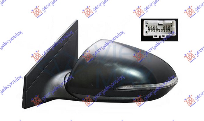 ΚΑΘΡΕΦΤΗΣ ΗΛΕΚΤΡΙΚΟΣ ΘΕΡΜΑΙΝΟΜΕΝΟΣ ΗΛΕΚΤΡΙΚΑ ΑΝΑΚΛΙΝΟΜΕΝΟΣ ΒΑΦΟΜΕΝΟΣ (10 PIN) (ΜΕ ΦΛΑΣ & BLIS) (CONVEX GLASS) ΑΡ