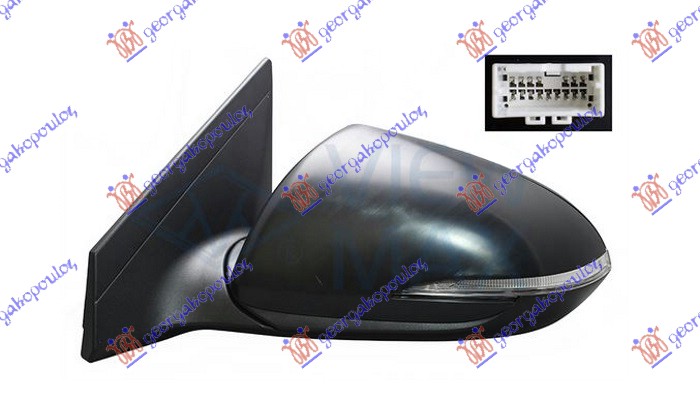 ΚΑΘΡΕΦΤΗΣ ΗΛΕΚΤΡΙΚΟΣ ΘΕΡΜΑΙΝΟΜΕΝΟΣ ΗΛΕΚΤΡΙΚΑ ΑΝΑΚΛΙΝΟΜΕΝΟΣ ΜΕ ΜΝΗΜΗ ΒΑΦΟΜΕΝΟΣ (14 PIN) (ΜΕ ΦΛΑΣ & BLIS) (CONVEX GLASS) ΑΡ