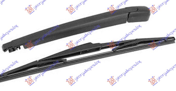 ΥΑΛΟΚΑΘΑΡΙΣΤΗΡΑΣ ΠΙΣΩ ΜΕ ΜΠΡΑΤΣΟ  (ΜΟΝΗ ΠΟΡΤΑ) 350mm