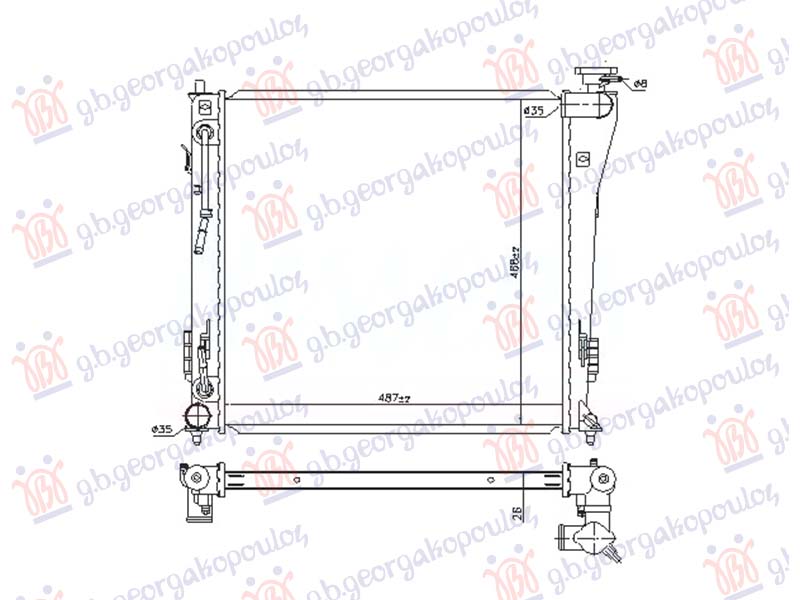 ΨΥΓΕΙΟ 1.7 CRDI ΠΕΤΡΕΛΑΙΟ +/- A/C AΥΤΟΜΑΤΟ (487x468) (NISSENS)