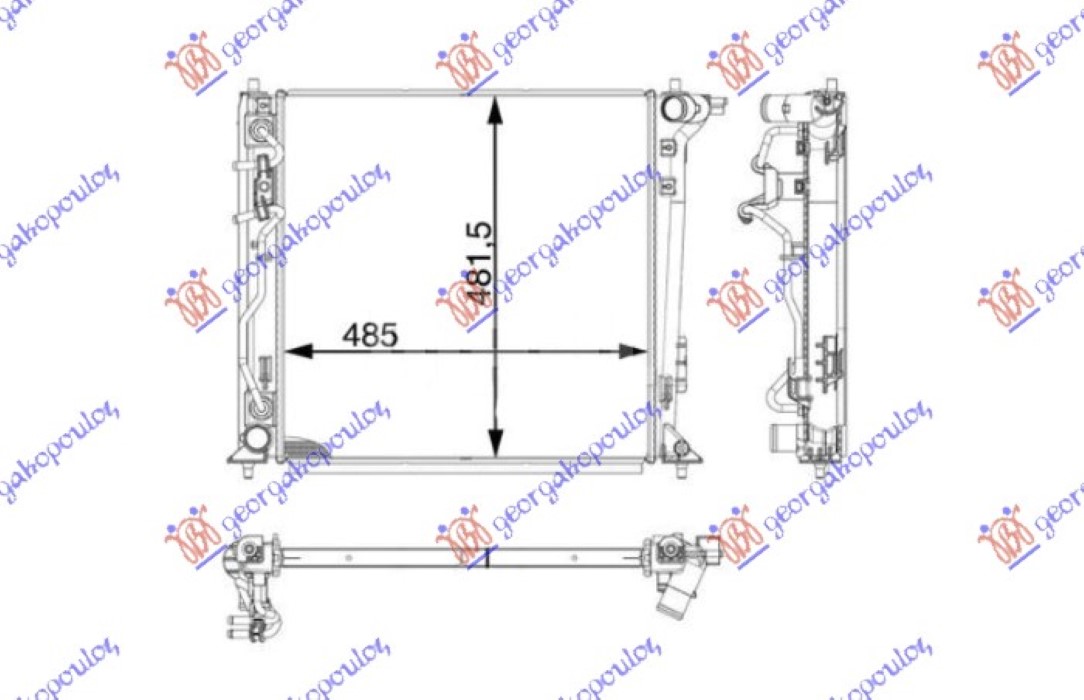 ΨΥΓΕΙΟ 2.0 CRDi ΠΕΤΡΕΛΑΙΟ ΑΥΤΟΜΑΤΟ (485x465x26) (ΤΣΕΧΙΑΣ) (VALEO)