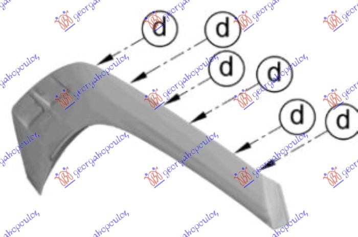 ΠΛΑΣΤΙΚΗ ΚΟΥΡΜΠΑ ΦΤΕΡΟΥ ΠΙΣΩ (Γ) ΔΕΞ