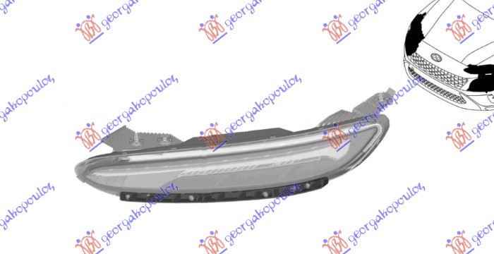 ΦΑΝΟΣ ΗΜΕΡΑΣ ΕΜΠΡΟΣ LED ΜΕ ΦΛΑΣ ΑΡ