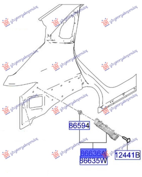 ΒΑΣΗ ΠΡΟΦΥΛΑΚΤΗΡΑ ΠΙΣΩ ΚΑΤΩ ΠΛΑΣΤΙΚΗ (Γ) ΔΕΞ