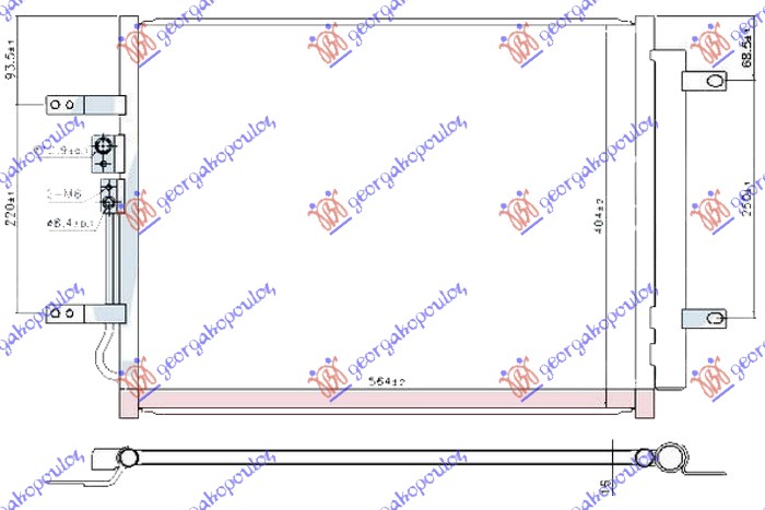 ΨΥΓΕΙΟ A/C 1.6 ΒΕΝΖΙΝΗ/ΥΒΡΙΔΙΚΟ (520x405x16) (KOYO)