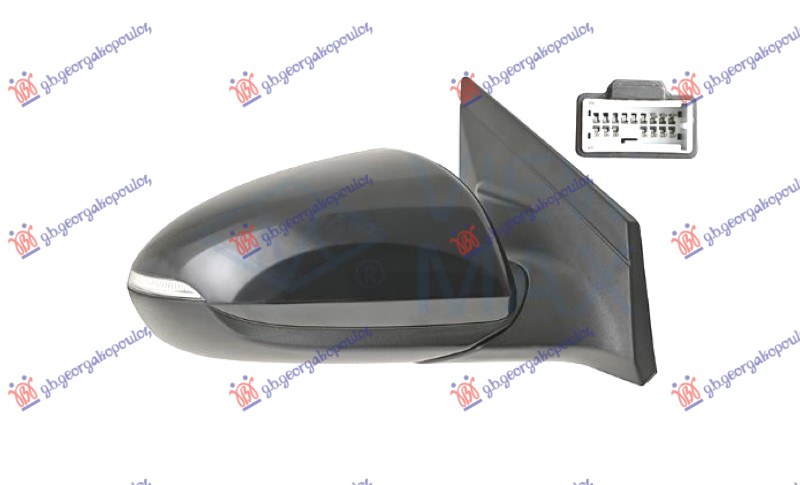 ΚΑΘΡΕΦΤΗΣ ΗΛΕΚΤΡΙΚΟΣ ΘΕΡΜΑΙΝΟΜΕΝΟΣ ΗΛΕΚΤΡΙΚΑ ΑΝΑΚΛΙΝΟΜΕΝΟΣ ΒΑΦΟΜΕΝΟΣ (ΜΕ ΦΛΑΣ & ΦΩΣ ΑΣΦΑΛΕΙΑΣ) (10 PIN) (CONVEX) (A ΠΟΙΟΤΗΤΑ) ΔΕΞ