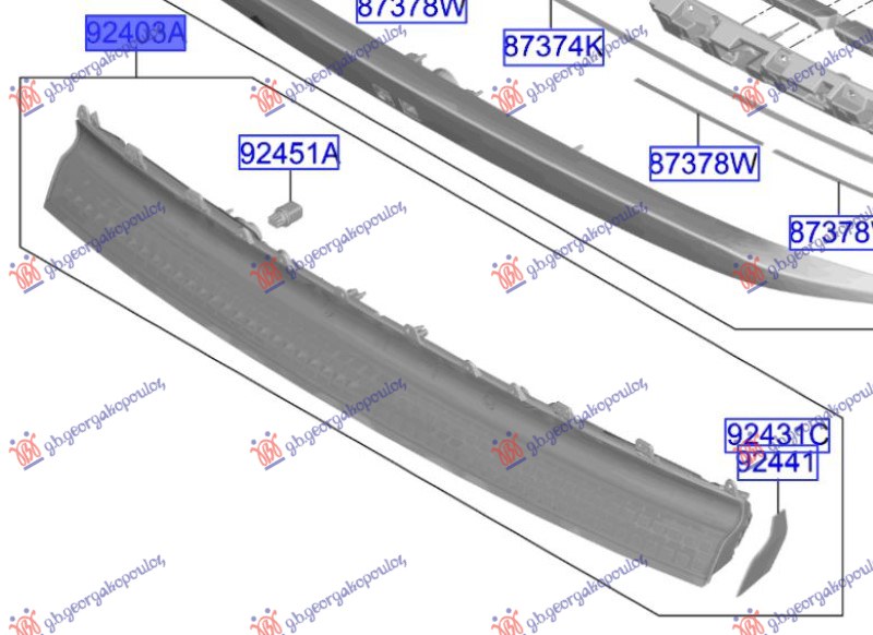 ΦΑΝΟΣ ΠΙΣΩ ΜΕΣΑΙΟΣ LED (Γ)