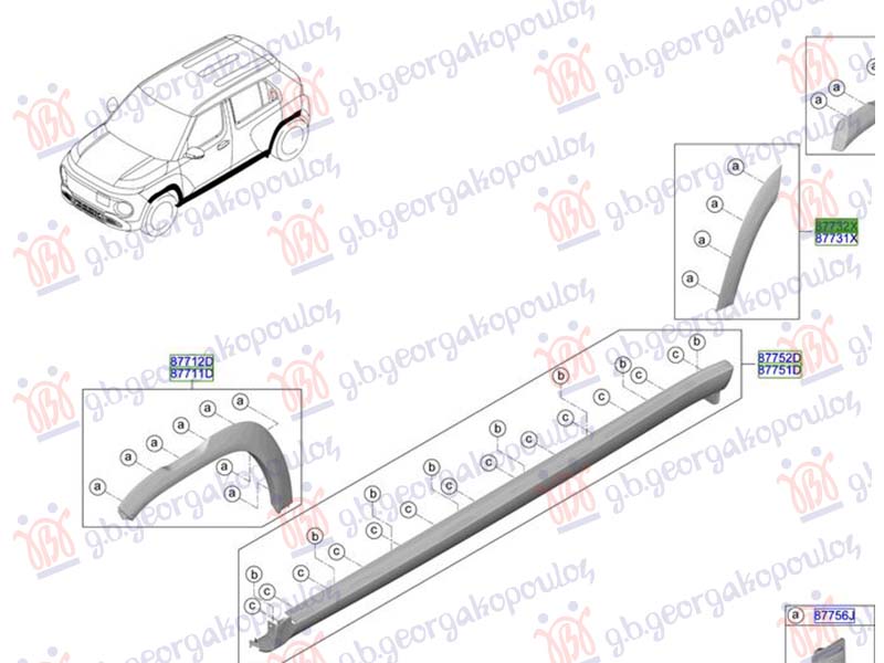 ΠΛΑΣΤΙΚΗ ΚΟΥΡΜΠΑ ΠΟΡΤΑΣ ΠΙΣΩ (Γ) ΔΕΞ