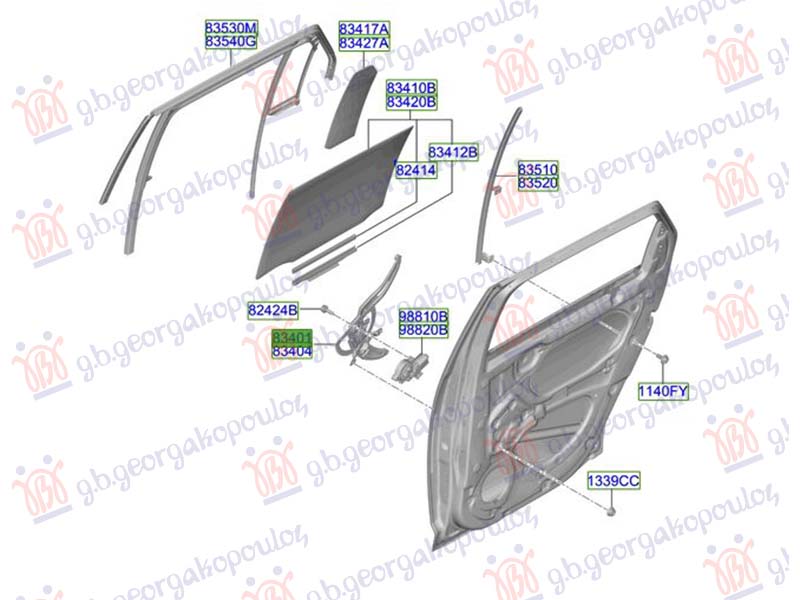 ΓΡΥΛΛΟΣ ΠΑΡΑΘΥΡΟΥ ΠΙΣΩ ΗΛΕΚΤΡΙΚΟΣ (ΧΩΡΙΣ ΜΟΤΕΡ) (Γ) ΑΡ