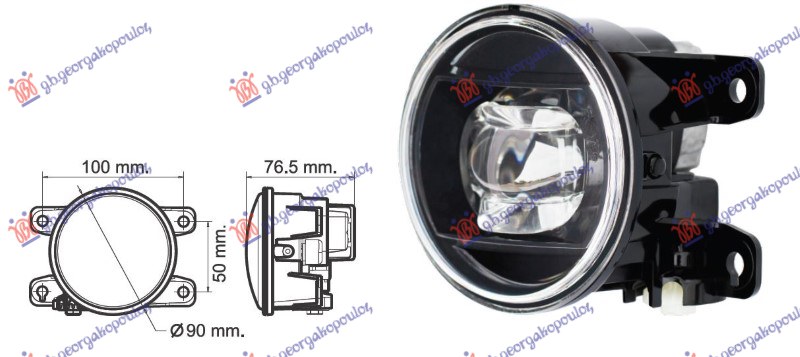 ΠΡΟΒΟΛΕΑΣ ΟΜΙΧΛΗΣ LED (ΤΑΥΛΑΝΔΗ) ΔΕΞ