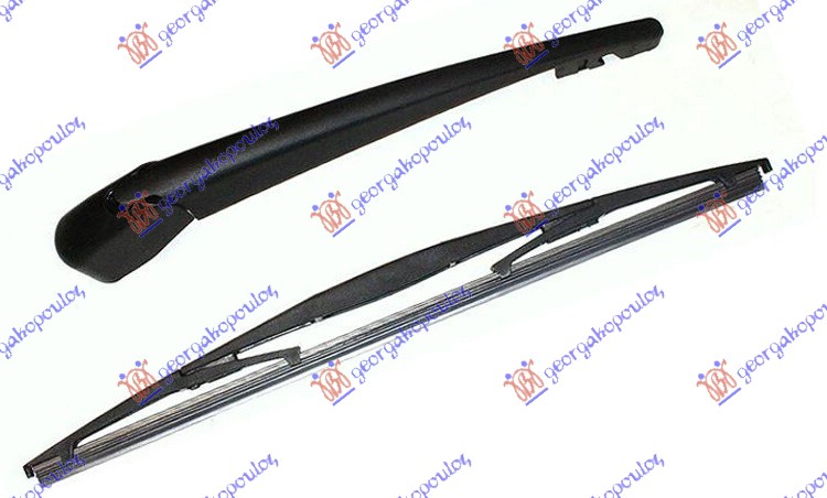 ΥΑΛΟΚΑΘΑΡΙΣΤΗΡΑΣ ΠΙΣΩ ΜΕ ΜΠΡΑΤΣΟ  350mm