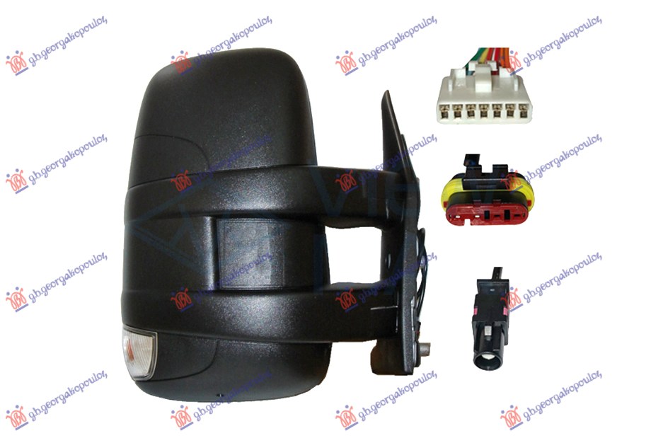 ΚΑΘΡΕΦΤΗΣ ΗΛΕΚΤΡΙΚΟΣ ΘΕΡΜΑΙΝΟΜΕΝΟΣ (ΜΕ ΦΛΑΣ) (ΚΟΝΤΟ ΜΠΡΑΤΣΟ) ΜΕ ΚΕΡΑΙΑ (CONVEX GLASS) ΔΕΞ