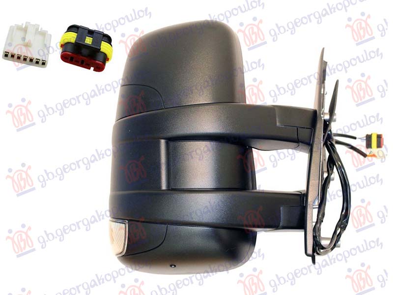 ΚΑΘΡΕΦΤΗΣ ΗΛΕΚΤΡΙΚΟΣ ΘΕΡΜΑΙΝΟΜΕΝΟΣ (ΜΕ ΦΛΑΣ) (ΜΕ ΦΩΣ ΟΓΚΟΥ W16W) (7+2 PIN) (ΚΟΝΤΟ ΜΠΡΑΤΣΟ) (CONVEX GLASS) ΔΕΞ