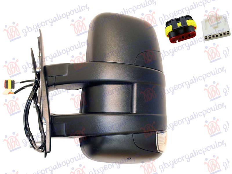 ΚΑΘΡΕΦΤΗΣ ΗΛΕΚΤΡΙΚΟΣ ΘΕΡΜΑΙΝΟΜΕΝΟΣ (ΜΕ ΦΛΑΣ) (ΜΕ ΦΩΣ ΟΓΚΟΥ W16W) (7+2 PIN) (ΚΟΝΤΟ ΜΠΡΑΤΣΟ) (CONVEX GLASS) ΑΡ