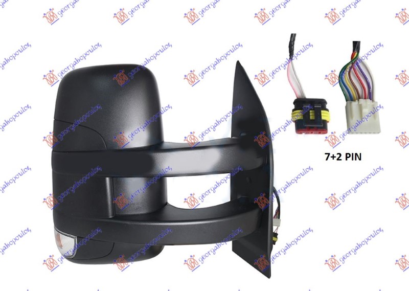 ΚΑΘΡΕΦΤΗΣ ΗΛΕΚΤΡΙΚΟΣ ΘΕΡΜΑΙΝΟΜΕΝΟΣ (ΜΕ ΦΛΑΣ) (ΜΑΚΡΥ ΜΠΡΑΤΣΟ) (CONVEX GLASS) ΔΕΞ