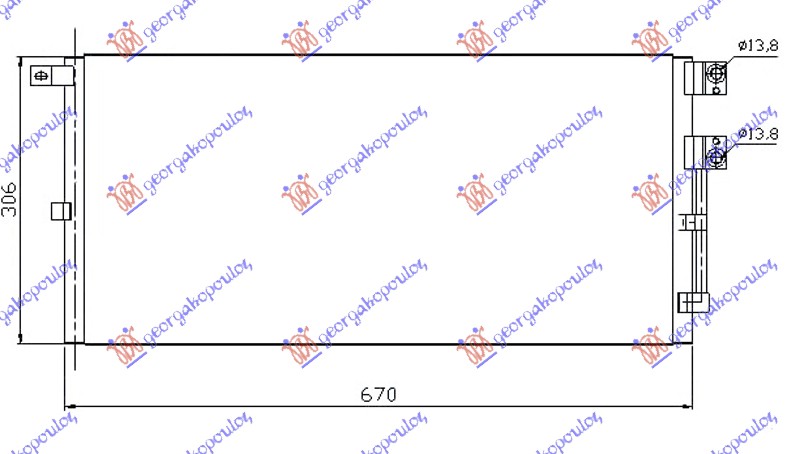 ΨΥΓΕΙΟ A/C ΠΕΤΡΕΛΑΙΟ (630x305x16)